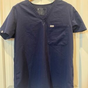 FIGS Navy Blue Catarina scrub top